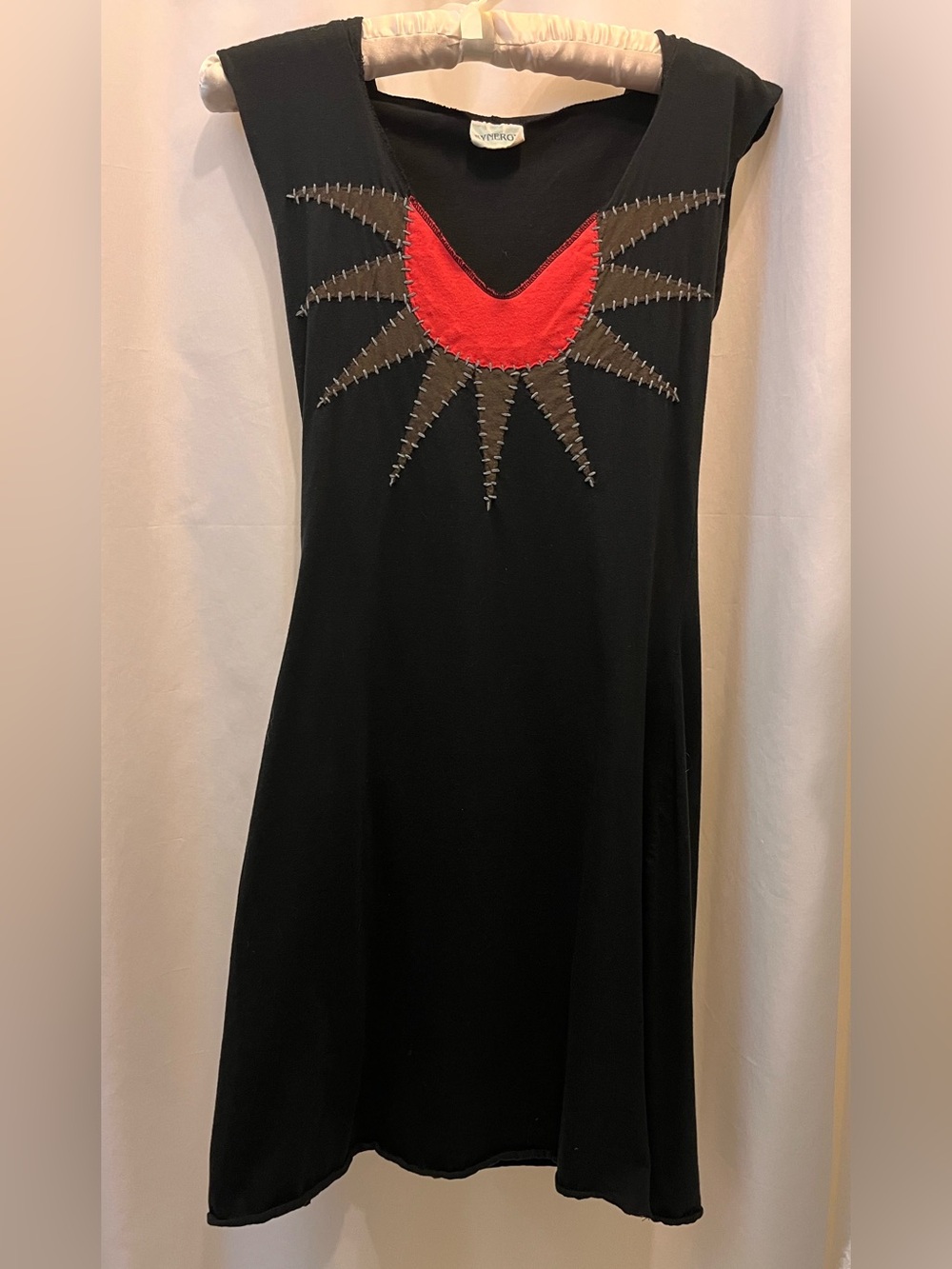 Black Sleeveless Dress, goth, Alt, witchy, punk, tight, grunge, hoodie - Small